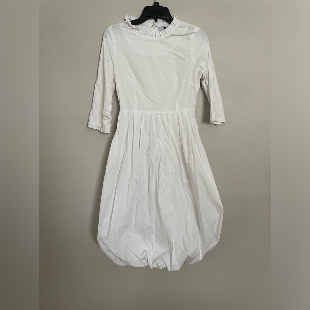 Dainty Jewells White Balloon Hem Long Sleeve Dress